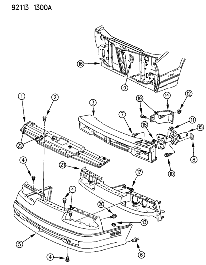 1990 Chrysler TC Maserati Retainer, Lower Diagram for 6502104