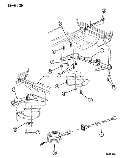 Wiring Package Pigtail Adaptor-7 Way Diagram for 82400554