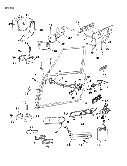 1993 Dodge Colt Pin, Door Hinge Diagram for 6500803