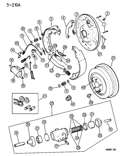 2016 Ram 3500 Shoe And Lining Package, Axle Set (1988) Diagram for V2012755AB