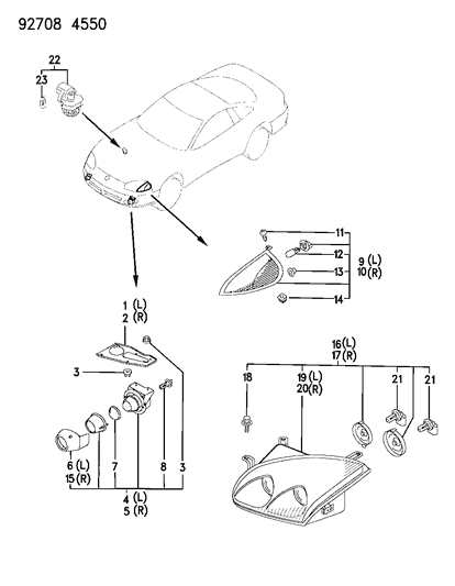 2019 Ram ProMaster City Bulb, Fog Lamp, 12V-55W, W/Wire, P Series Diagram for MS820964