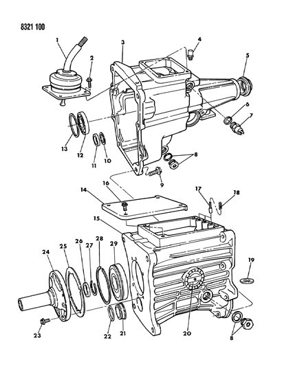 1988 Jeep Wrangler Bearing, Maindrive Gear, Sealed Diagram for 4338272