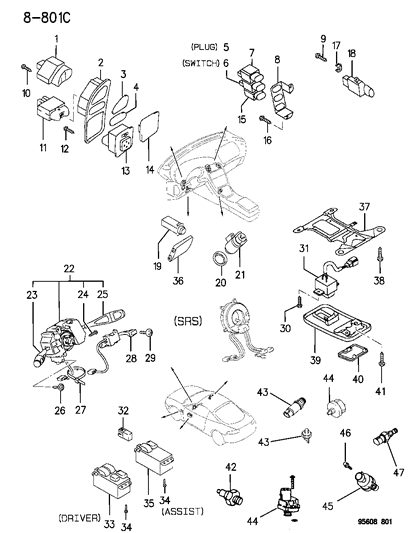 Sensor, Oil Switch & Sending Unit Diagram for 5269558
