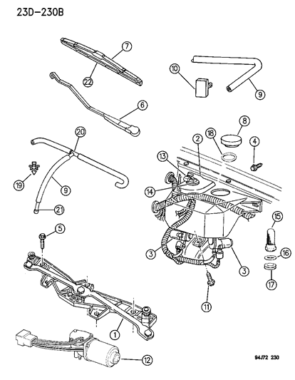 2014 Jeep Grand Cherokee Seal Washer Pump Filter Diagram for 56000592