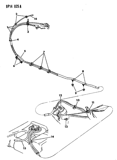 2003 Chrysler Voyager Clip, 3-Way Diagram for 33004037