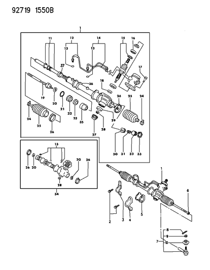 Bolt, W/Washer (12X30) W/Manual Transmission Diagram for MS240118