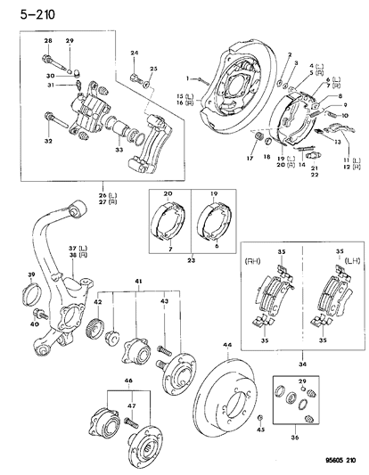 Bolt, Rear Wheel Hub Diagram for MB891852