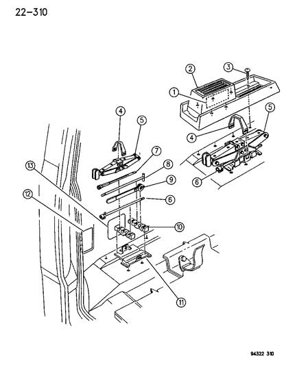 Wrench Wheel Lug Nut Diagram for 52038251