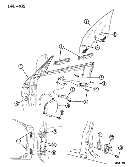 2022 Chrysler Voyager Hinge Assembly (Door & Body Half) Diagram for 4783500