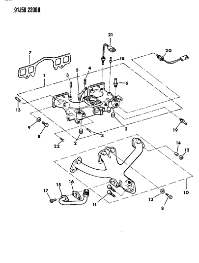 Stud, Exhaust Manifold To Cylinder Head, (3/8-16X3/8-24) Diagram for 53010165