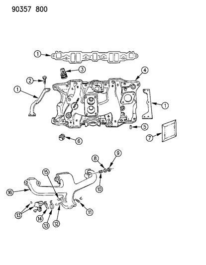 Intake Manifold Diagram for 4637330