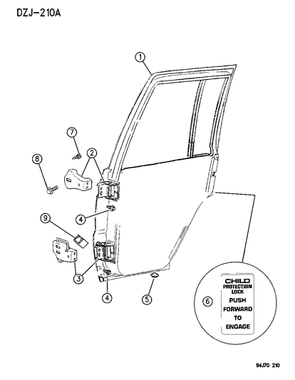 Hinge, Lower, Rear Diagram for 55076205