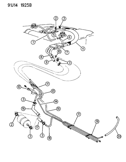 2022 Jeep Grand Cherokee WK Hose, Rear Supply Tube To Filter Diagram for 53004014