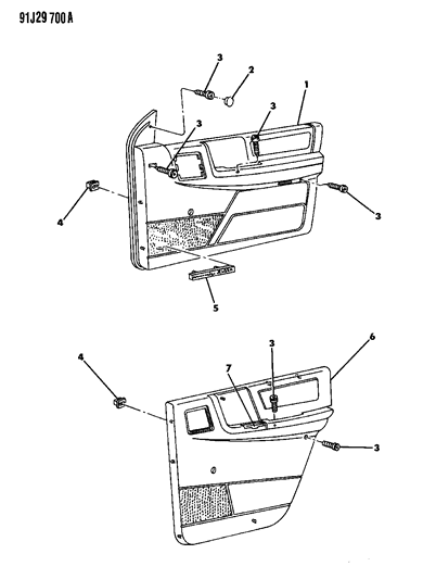2013 Jeep Grand Cherokee Cover, Rear Door Window Switch (For Manual Windows) Diagram for 55214832