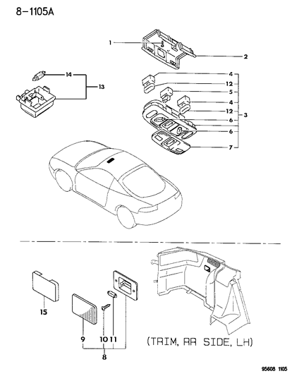 Lamp, Trunk (Cargo) Diagram for MB529091
