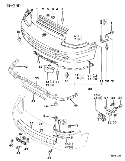 Dam, Left Side Front Air Diagram for MB935889
