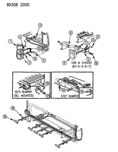 1990 Dodge W150 Plate, Mounting Clearance Lamp Diagram for 56003704