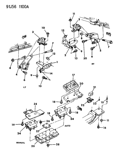 Cushion, Engine Support Front Diagram for 52020018