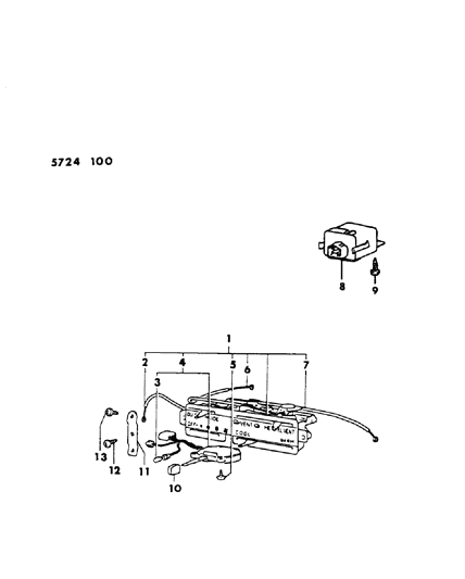 1990 Dodge B350 Screw Air Bag Equipment 5X12 Diagram for MB259950