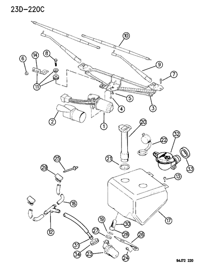 Blade, W/Refill Pin Type, Front Diagram for WBF00018AA