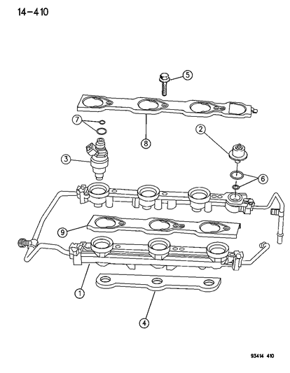 Retainer Fuel Rail Inlet Diagram for 4720945