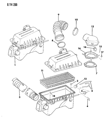 Element, Air Cleaner Diagram for 53004383
