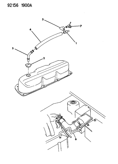 Elbow, Crankcase Vent Hose Diagram for 4536167