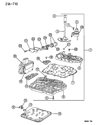 Seal, Manual Valve Lever Diagram for 4412836