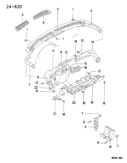 2020 Ram ProMaster City Grommet, Rear Ventilation Diagram for MS480010