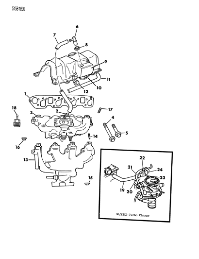 2005 Chrysler Sebring Hose, Crankcase Vent Module To Air Cleaner W/Ede Carb Engine Diagram for 4343637
