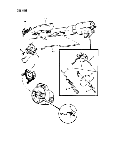 Knob, Windshield Wiper & Washer Switch Assembly Diagram for P159BX9
