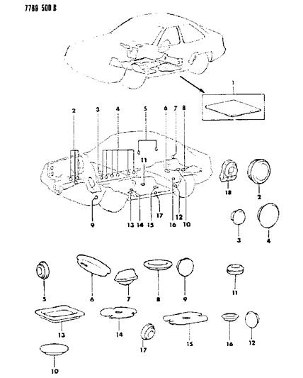 1992 Dodge B350 Pad, Rough Stock (500X500X1.6) Diagram for MB104993