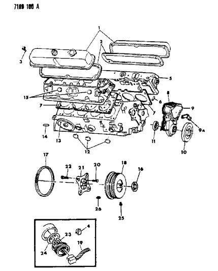 1987 Dodge Caravan Plug, Cylinder Block Oil Line Diagram for 3751818