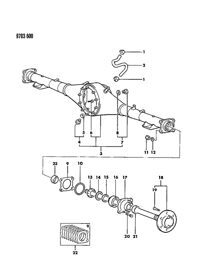 2011 Dodge Avenger Bolt, Rear Wheel Hub Diagram for MB584750