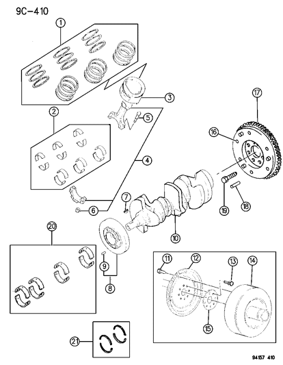 1986 Dodge Charger Torque Converter Assembly , (Except A604 4 Speed Electrode) Diagram for R4797544AB