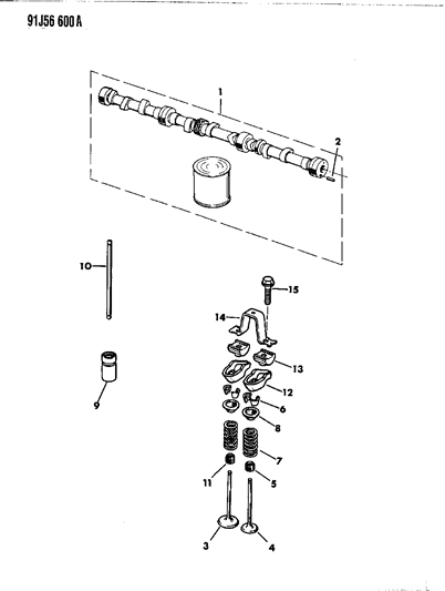 1993 Jeep Grand Cherokee Spring, Valve Diagram for 33004296