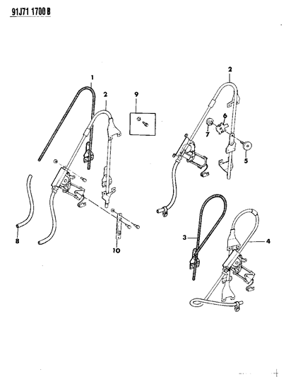 Regulator, Rear Glass, Driver Side Diagram for 55154625