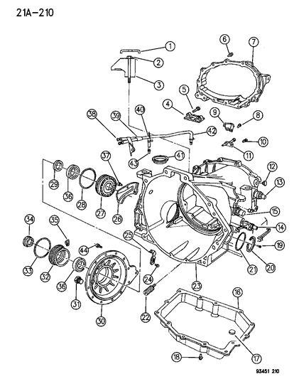 Case And Cover Package, Transaxle, Tapered Pipe Thread Holes Diagram for 6030035