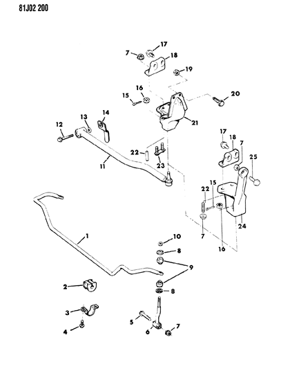 Cushion, Stabilizer Diagram for 52001144