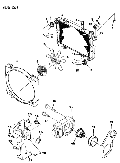 Thermostat, W/Seal Diagram for 83506401