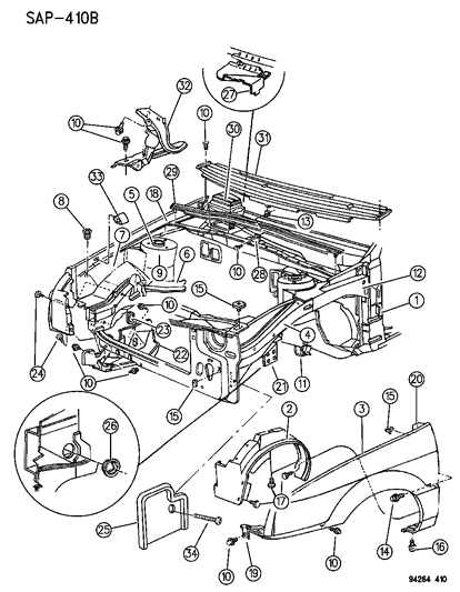 Shield, Access Pulley Splash Right (Item # 2) Diagram for 4673254