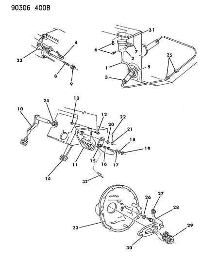 2012 Ram 3500 Bushing, Hydraulic Clutch Master Cylinder Rod Eye Diagram for 4446361