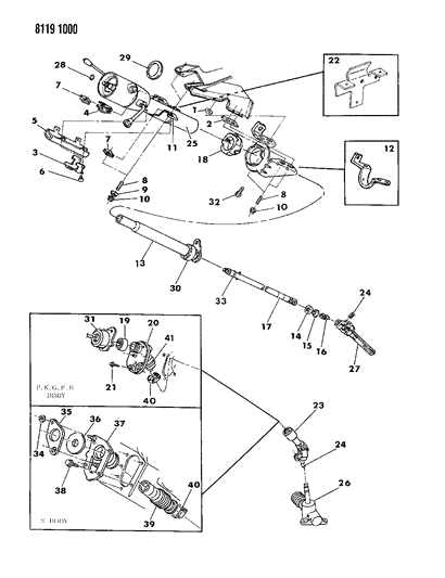 Bolt, Steering Column Support Bracket, W/Tilt Steering Diagram for 6101419