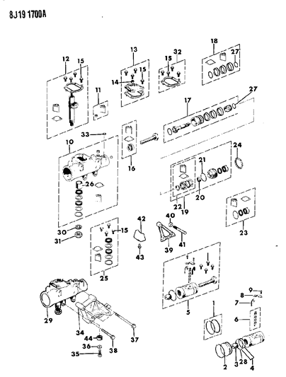 Bearing Steering Gear Diagram for J4487154