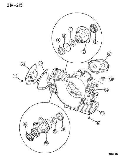 1986 Dodge Charger Retainer, Transmission Differential, Oil, Except 4761822 Diagram for 4567493