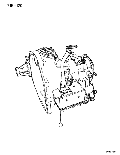 1994 Dodge Caravan Transaxle & Torque Converter Assembly, 4 Speed Automatic Diagram for R4883030AA