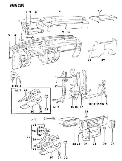 1996 Chrysler New Yorker Screw, Instrument Panel Trim 5X16 Tapping Diagram for MB409438