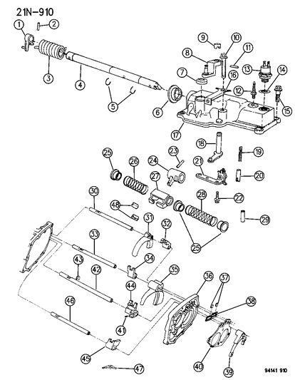 C - Ring, 5TH Shift Rail Diagram for 6501862