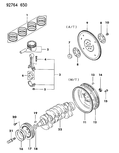 2006 Chrysler Pacifica Nut Connecting Rod Diagram for MD144215