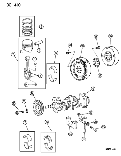 Ring Set, Piston Standard For Complete Engine Diagram for 4773023